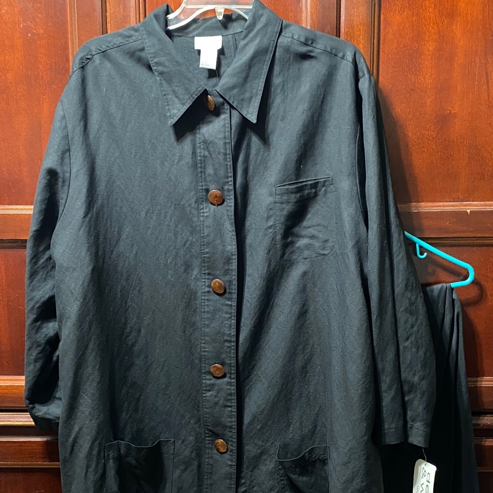 Deans & White Women's Black shirt and pants set NWT size 3X